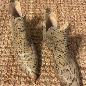 Sole Society Snakeskin Ankle Boots